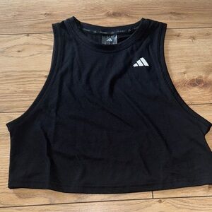 Adidas Women's Black Sleeveless Crop Tank Top